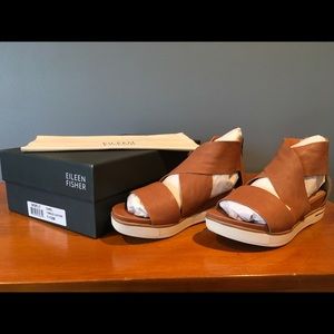 Eileen Fisher sandals.  Practically new.  Camel color.